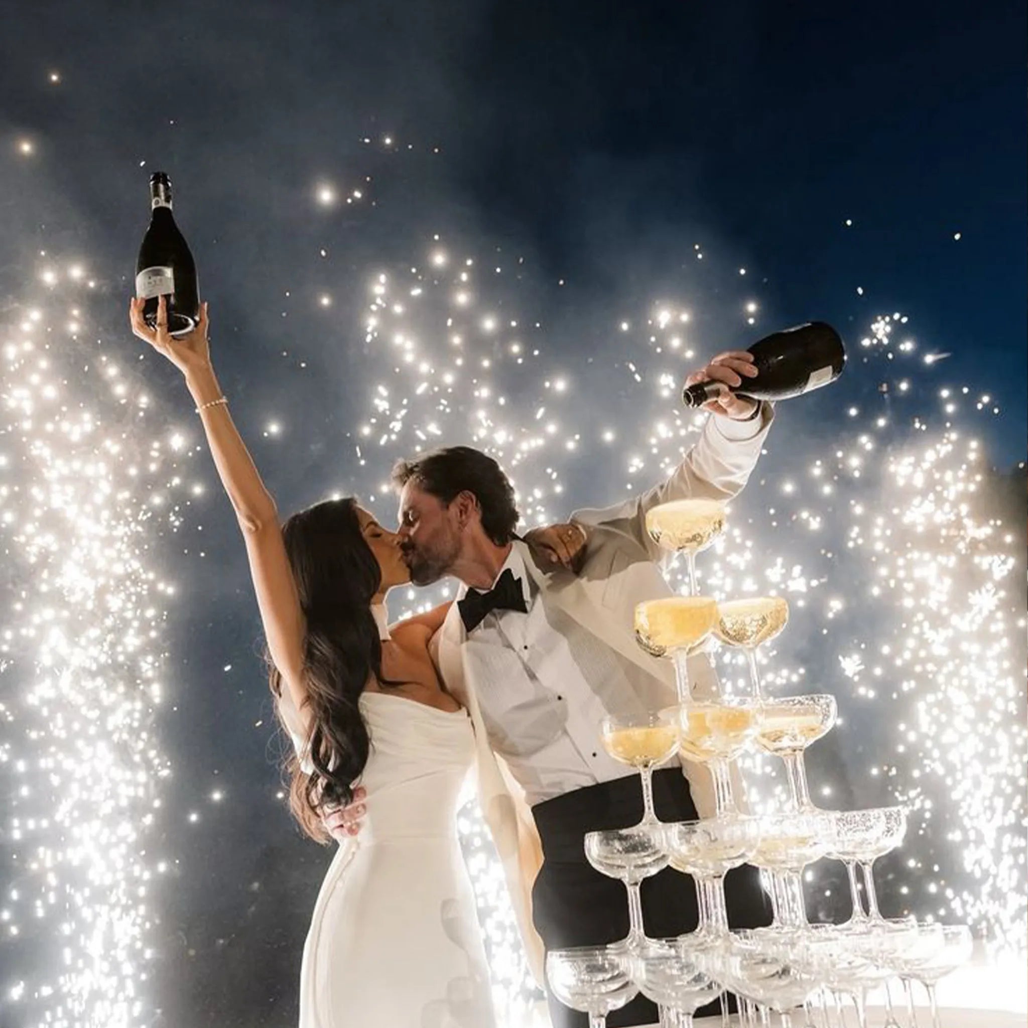 Cold Sparklers Wedding Toast Celebration